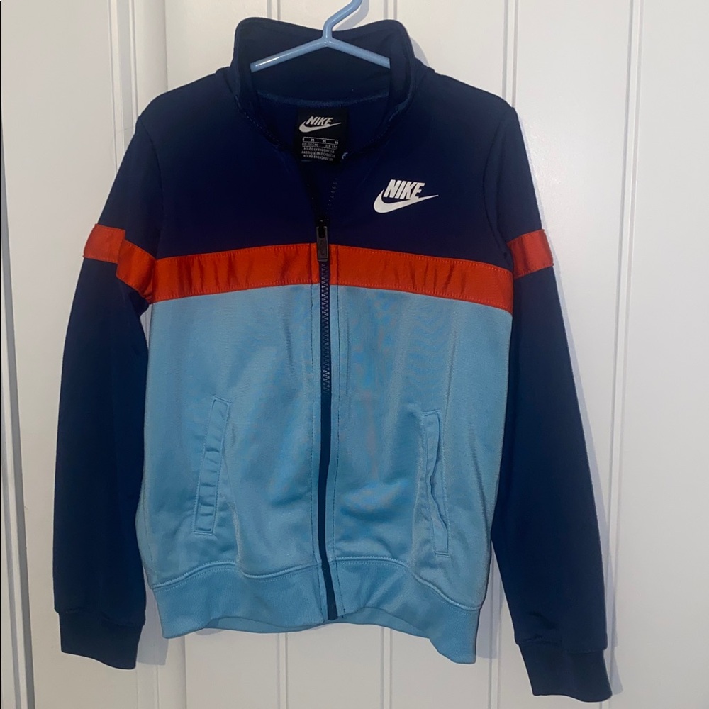 Nike Navy and Light Blue Jacket with Red Stripe